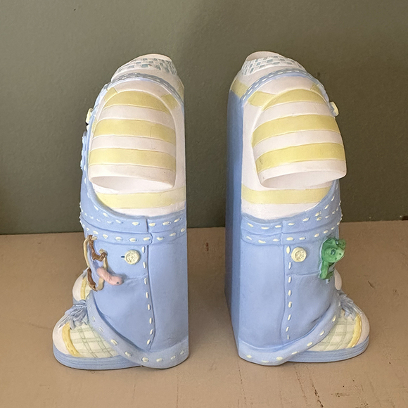Vintage Nursery Decor | Lady Jayne “Best Dressed Boy" Nursery Bookends - Picture 3 of 6